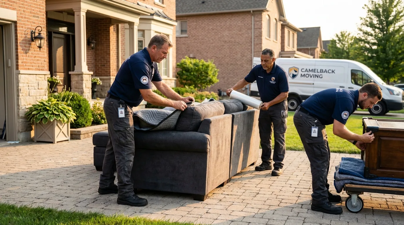 Large estate moving crew wrapping furniture in Bowling Green, VA